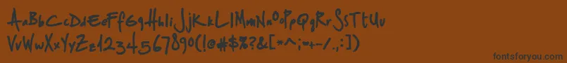 StSharpiePrint Font – Black Fonts on Brown Background