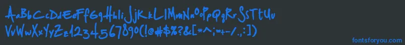 StSharpiePrint Font – Blue Fonts on Black Background