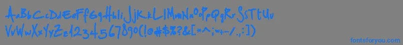 StSharpiePrint Font – Blue Fonts on Gray Background