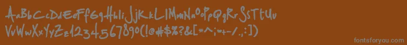 StSharpiePrint Font – Gray Fonts on Brown Background