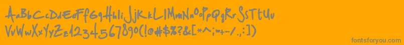 StSharpiePrint Font – Gray Fonts on Orange Background