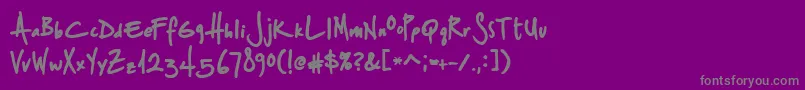 Police StSharpiePrint – polices grises sur fond violet