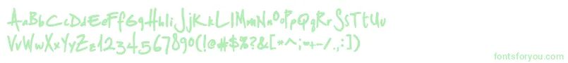 StSharpiePrint Font – Green Fonts on White Background