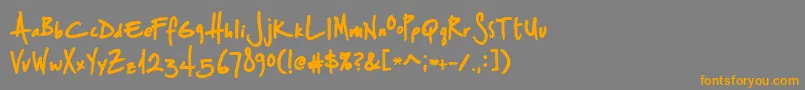 StSharpiePrint Font – Orange Fonts on Gray Background