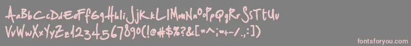 StSharpiePrint Font – Pink Fonts on Gray Background