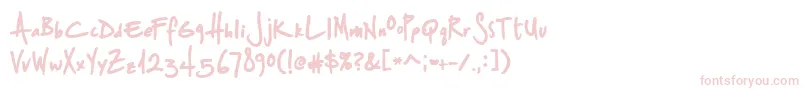 フォントStSharpiePrint – ピンクのフォント