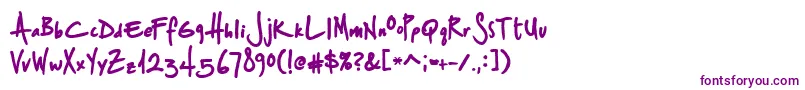 StSharpiePrint Font – Purple Fonts on White Background