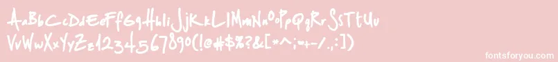 StSharpiePrint Font – White Fonts on Pink Background