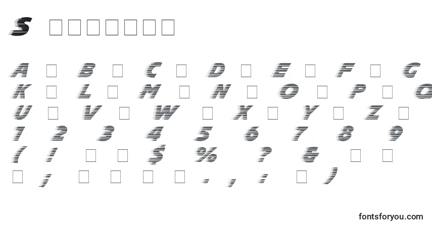 Шрифт Slipstrm – алфавит, цифры, специальные символы