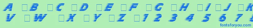 Slipstrm Font – Blue Fonts on Green Background