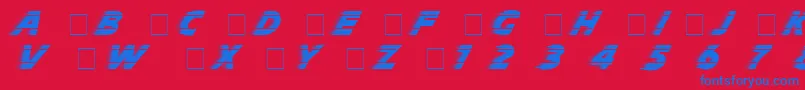 Slipstrm-fontti – siniset fontit punaisella taustalla