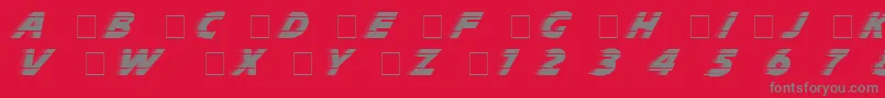 Slipstrm Font – Gray Fonts on Red Background