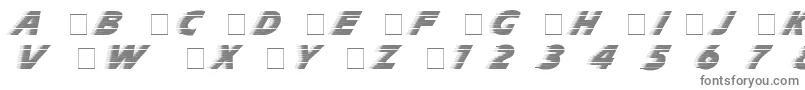 Slipstrm-fontti – harmaat kirjasimet valkoisella taustalla