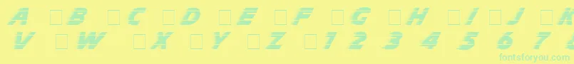 Más sobre la fuente Slipstrm fuente Slipstrm – Fuentes Verdes Sobre Fondo Amarillo
