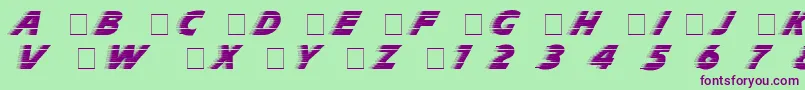 Slipstrm-fontti – violetit fontit vihreällä taustalla