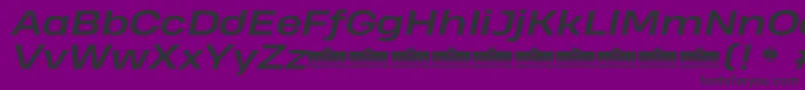 HeadingProWideBoldItalicTrial Font – Black Fonts on Purple Background