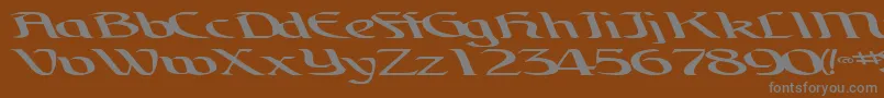BrainchildfontRegularTtext-Schriftart – Graue Schriften auf braunem Hintergrund