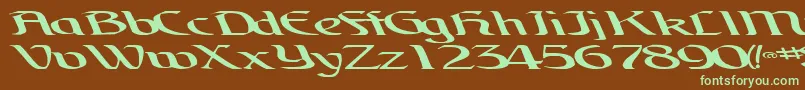 Police BrainchildfontRegularTtext – polices vertes sur fond brun