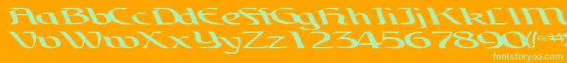 BrainchildfontRegularTtext Font – Green Fonts on Orange Background