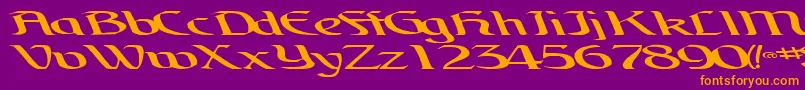 BrainchildfontRegularTtext Font – Orange Fonts on Purple Background