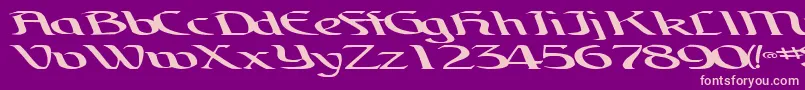 Czcionka BrainchildfontRegularTtext – różowe czcionki na fioletowym tle