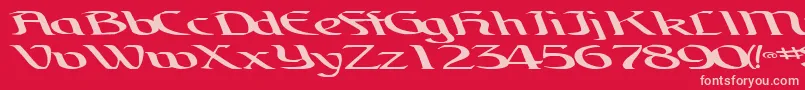 BrainchildfontRegularTtext Font – Pink Fonts on Red Background