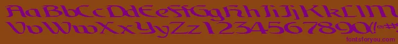 BrainchildfontRegularTtext Font – Purple Fonts on Brown Background