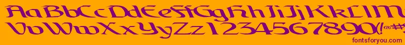 BrainchildfontRegularTtext Font – Purple Fonts on Orange Background