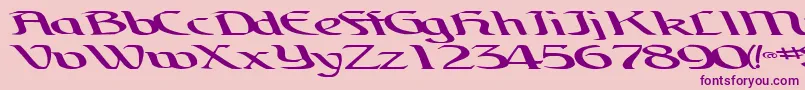 BrainchildfontRegularTtext-Schriftart – Violette Schriften auf rosa Hintergrund