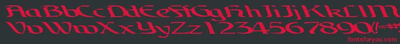 BrainchildfontRegularTtext-fontti – punaiset fontit mustalla taustalla