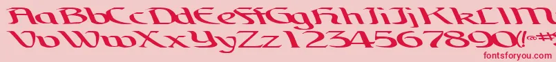 BrainchildfontRegularTtext Font – Red Fonts on Pink Background