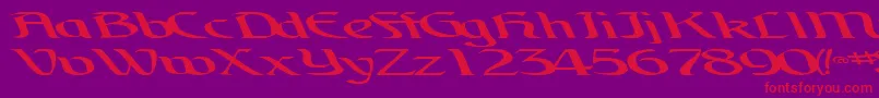 BrainchildfontRegularTtext Font – Red Fonts on Purple Background