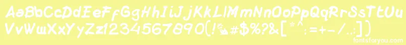 DsMacuzione Font – White Fonts on Yellow Background