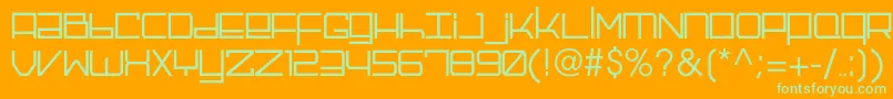 Galactik Font – Green Fonts on Orange Background