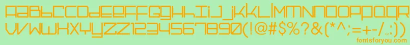 Galactik Font – Orange Fonts on Green Background