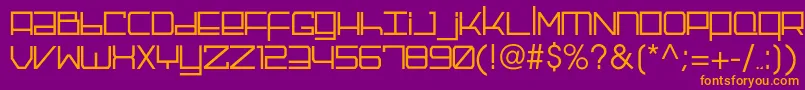 Galactik Font – Orange Fonts on Purple Background