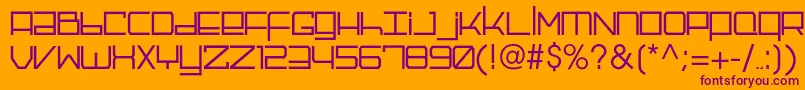 Galactik Font – Purple Fonts on Orange Background