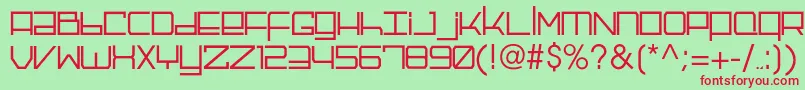 Galactik Font – Red Fonts on Green Background