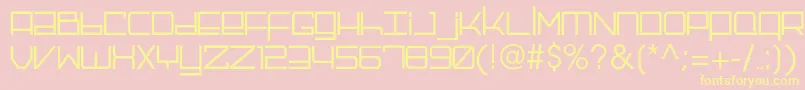 Galactik Font – Yellow Fonts on Pink Background