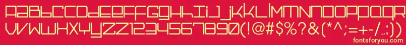 Galactik Font – Yellow Fonts on Red Background