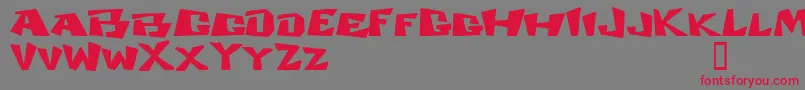 Police CosmicDudeDemo – polices rouges sur fond gris