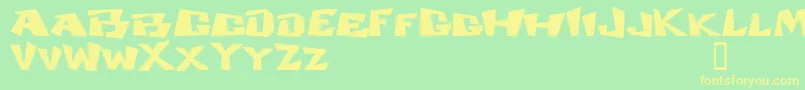 CosmicDudeDemo Font – Yellow Fonts on Green Background