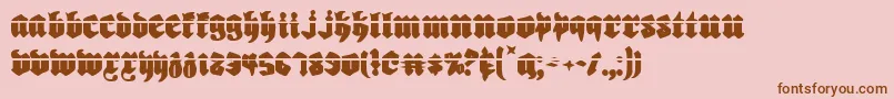 Biergartenl Font – Brown Fonts on Pink Background
