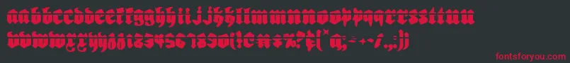 Biergartenl Font – Red Fonts on Black Background
