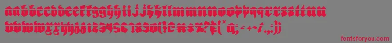 フォントBiergartenl – 赤い文字の灰色の背景