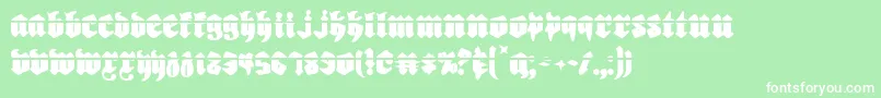 フォントBiergartenl – 緑の背景に白い文字