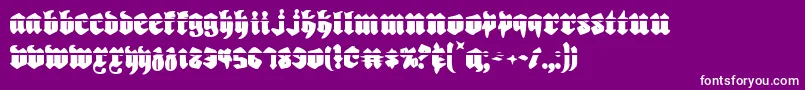 Biergartenl Font – White Fonts on Purple Background