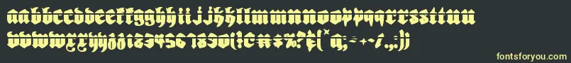 Więcej informacji o czcionce Biergartenl Czcionka Biergartenl – żółte czcionki na czarnym tle