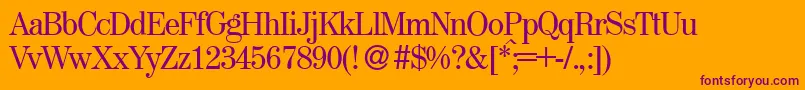 MaptypeRegular Font – Purple Fonts on Orange Background