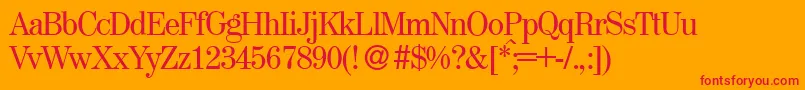 MaptypeRegular Font – Red Fonts on Orange Background